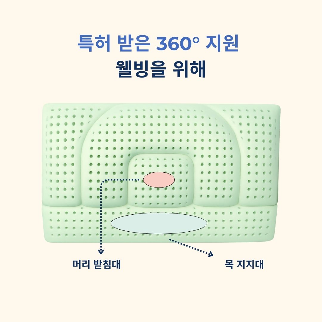 알로에 베라 경추 지지 베개