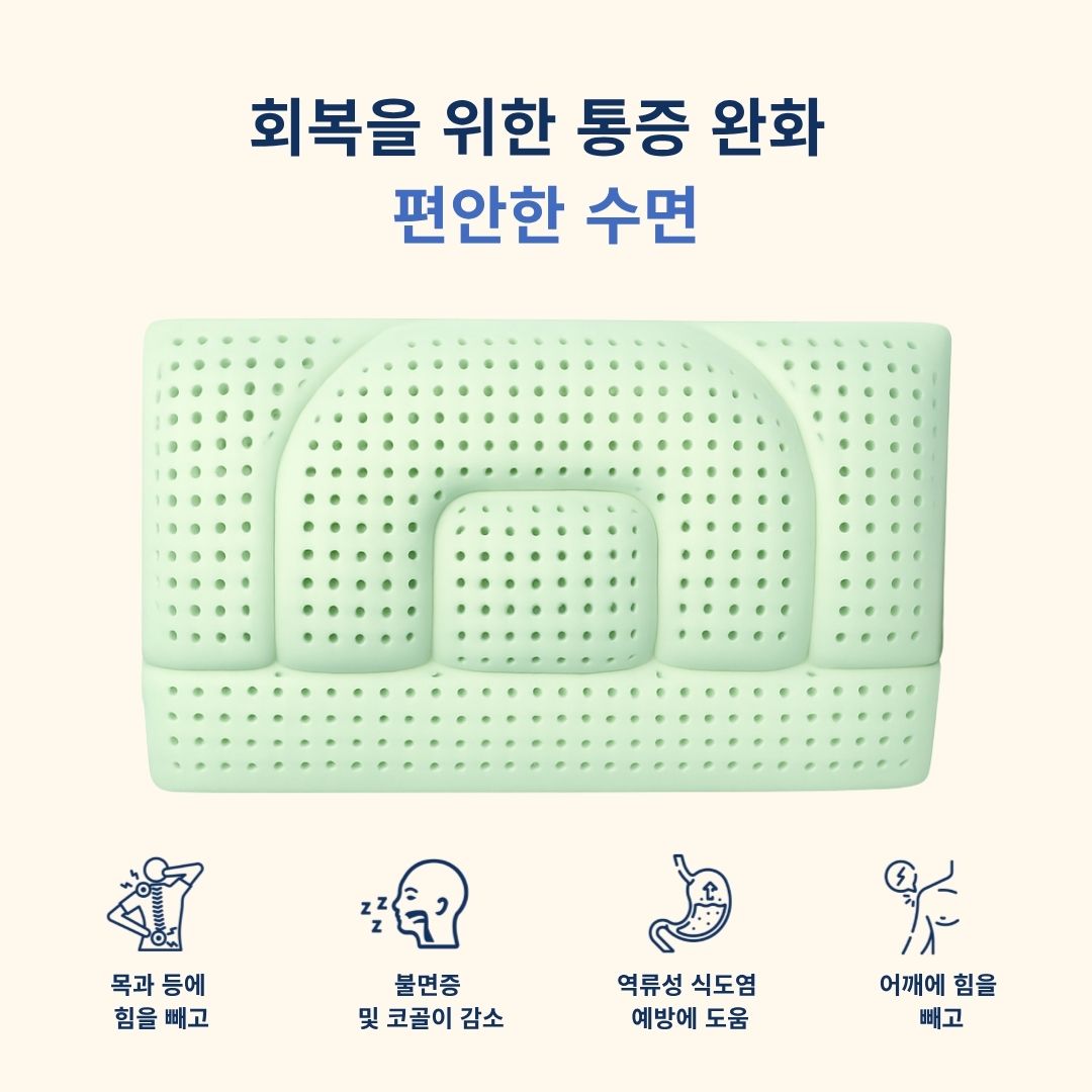 알로에 베라 경추 지지 베개