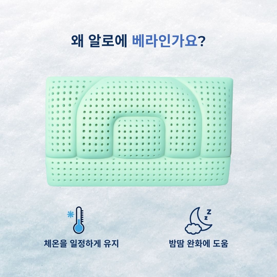 알로에 베라 경추 지지 베개